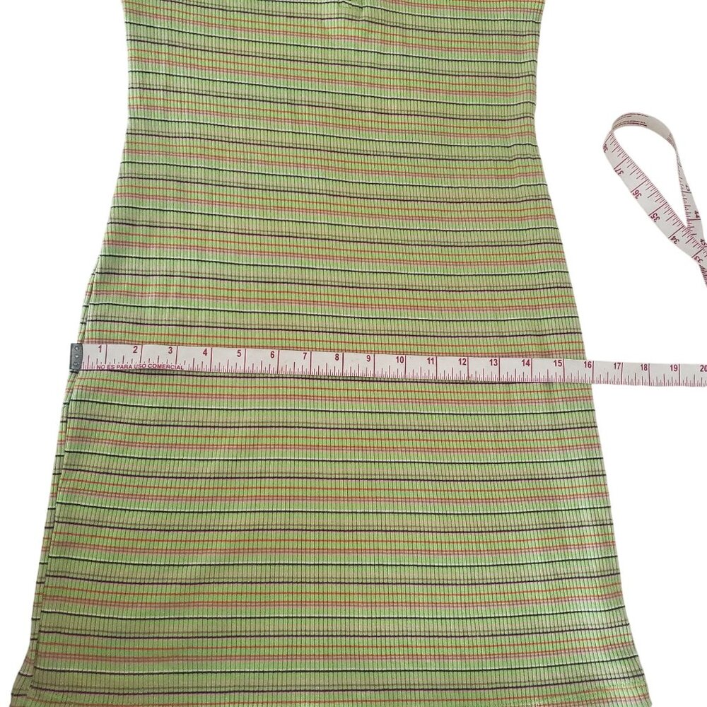 Wild Fable womens‎ mini dress Green color Size medium Stretch striped sleeveless - Picture 9 of 11